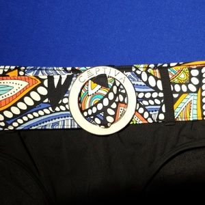 Captiva multicolor two-piece tankini bathing suit.